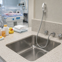 Cuba Banheira Embutir Inox para Berçário de 70x40x20cm - Construinox